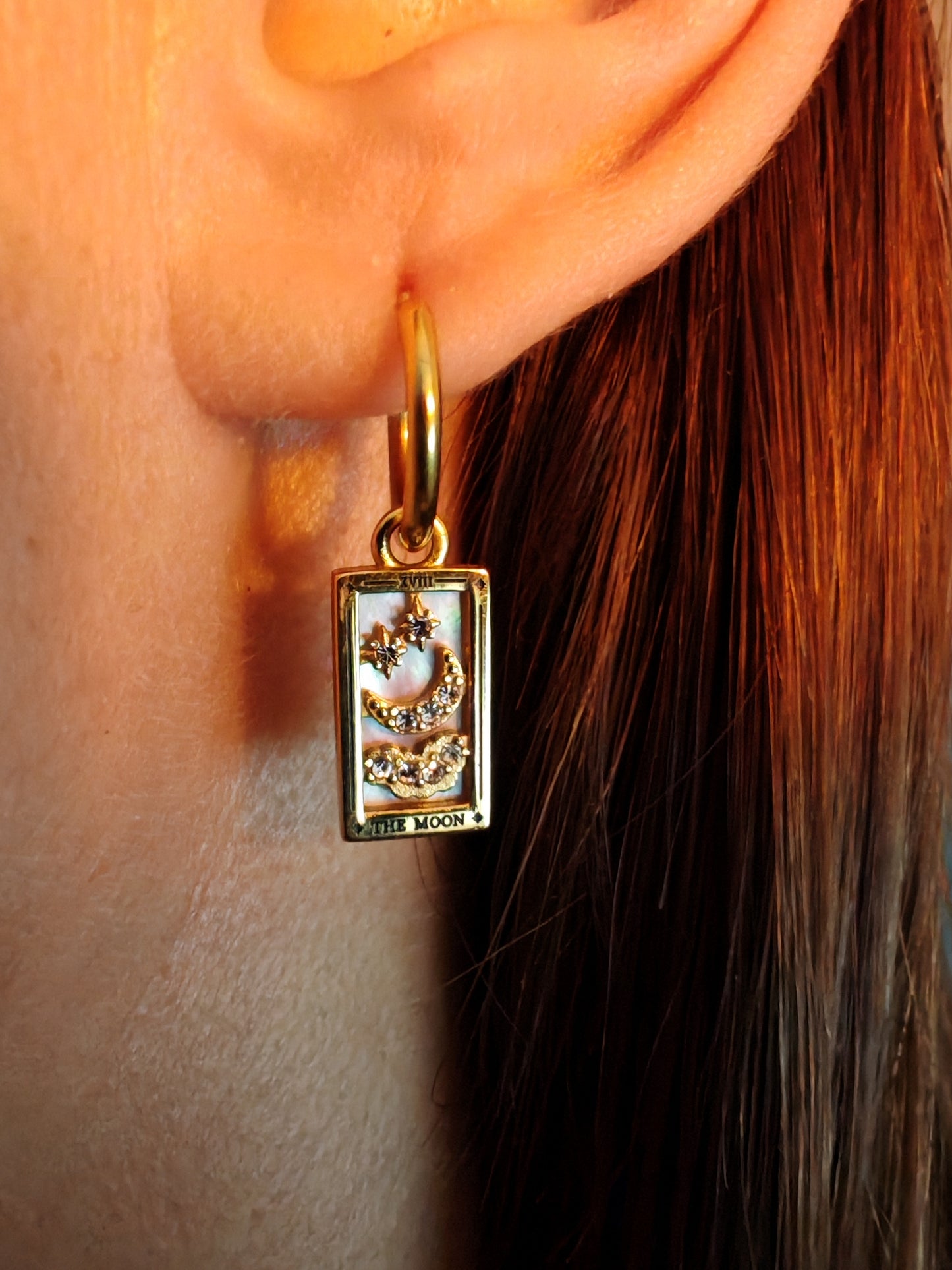 “The Moon” Hoop Earrings