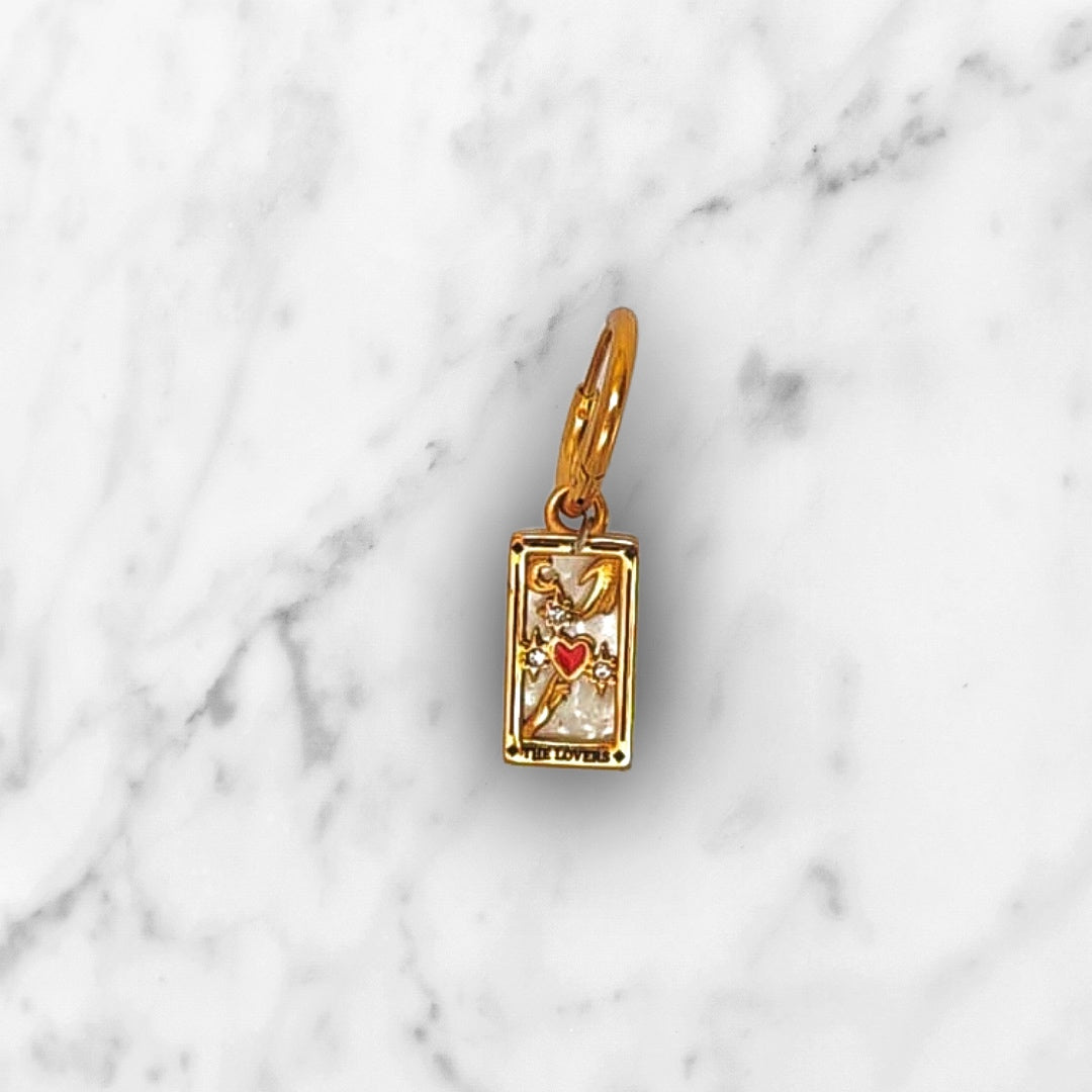 “The Lovers” Tarot Gold Hoop Earrings – Symbol of Connection & Destiny
