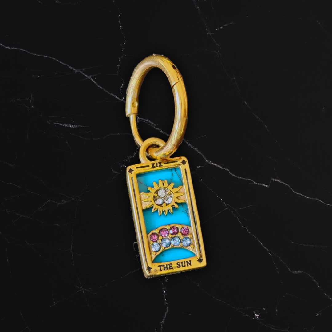 “The Sun” Tarot Gold Hoop Earrings – Radiance, Joy & Vitality